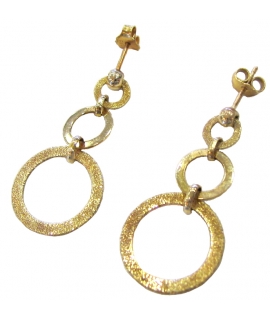 Earrings hanging gold K14