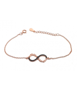 Bracelet Silver "Infinity" Rosegold