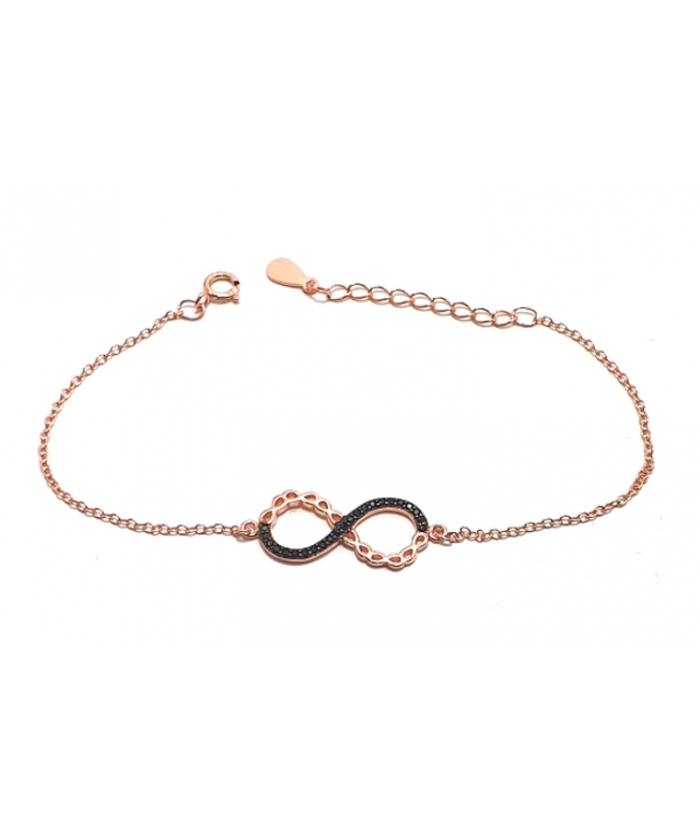 Bracelet Silver "Infinity" Rosegold