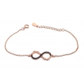 Βραχιόλι Ασημένιο "Άπειρο" Rosegold