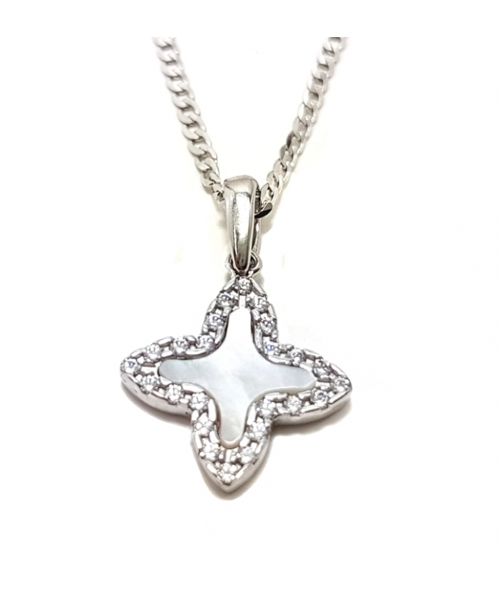 Cross Whitegold K14 'Patee' 
