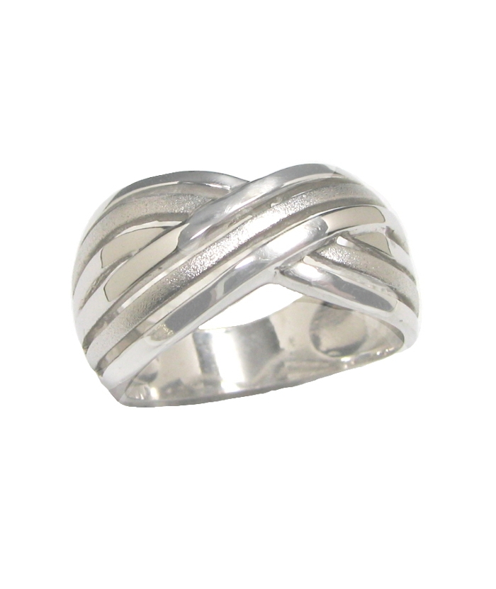 Ring white-gold K14 ''X''