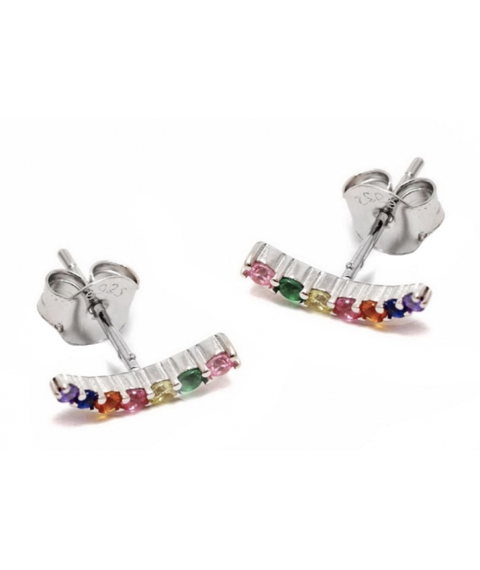 Earrings Silver colorful