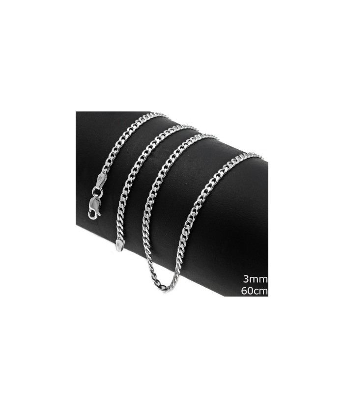 Αλυσίδα Λαιμού Ασημένια 925° Unisex gourmet 3mm