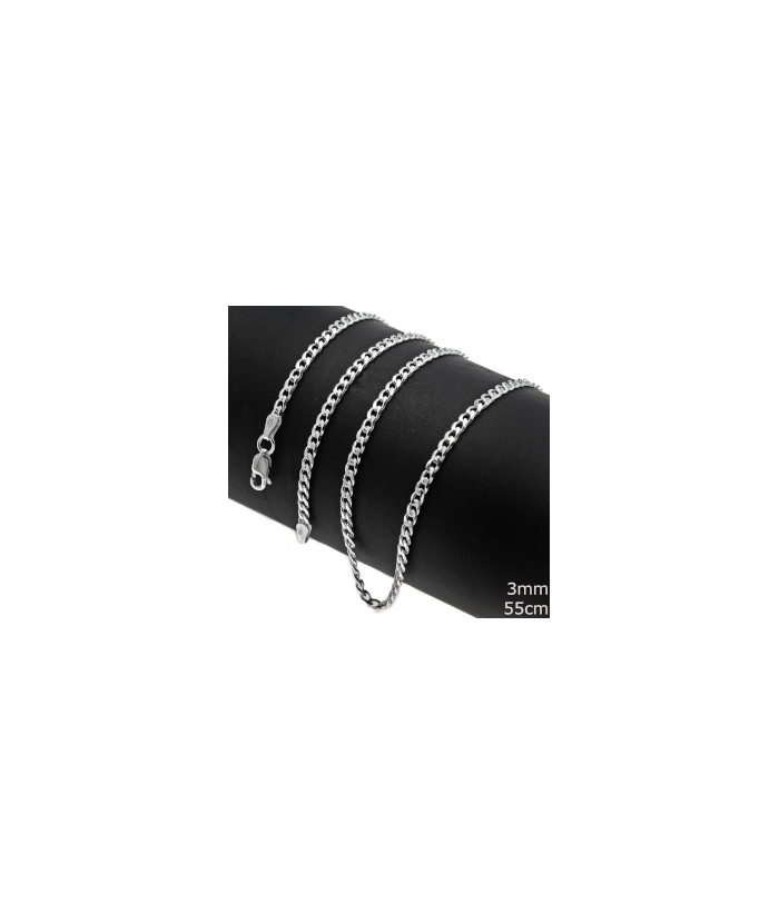 Bracelet Silver 925° Unisex gourmet 3mm