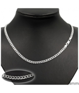 Αλυσίδα Λαιμού Ασημένια 925° Unisex gourmet πλάτος 4mm μήκος 60cm 2