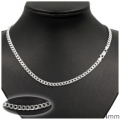 Αλυσίδα Λαιμού Ασημένια 925° Unisex gourmet πλάτος 4mm μήκος 60cm