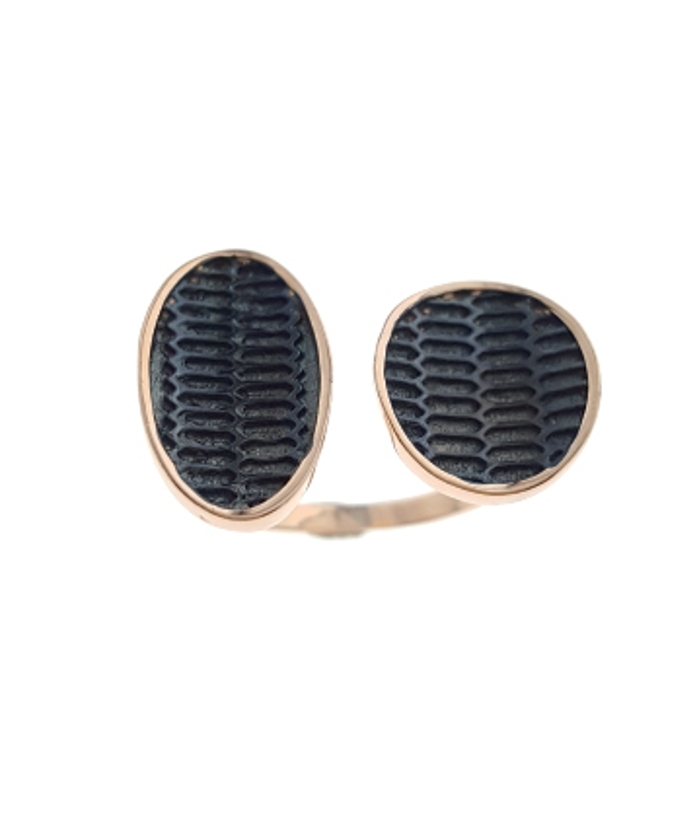 Ring Silver "Circles" Rosegold