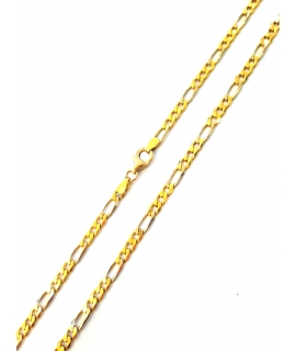 Αλυσίδα Λαιμού Χρυσή Κ14 Figaro Δίχρωμη 60cm
