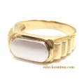 Ring Men's gold K14 with whitegold