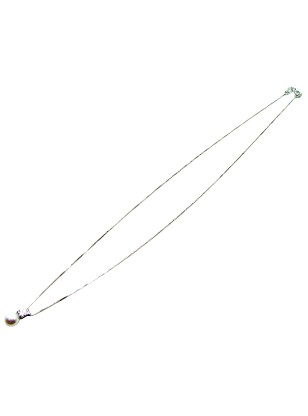 Necklace Whitegold K14 'Pearl & Zircon' 2