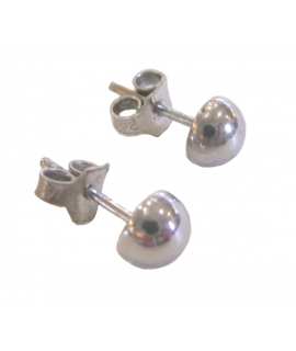 Earrings whitegold K14 shiny