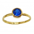 Ring gold K14 with Sapphire