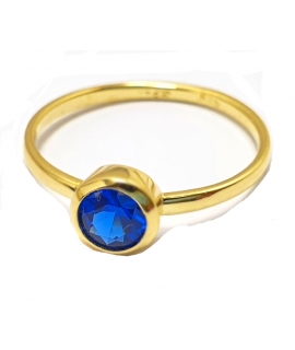 Ring gold K14 with Sapphire 2