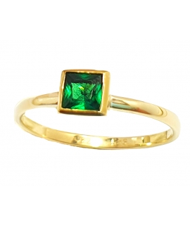 Ring gold K14 with Sapphire