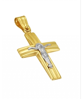 Cross Baptism gold K14 FILVA 25565