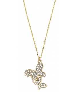 Necklace Gold K14 Butterflies FILVA 09782