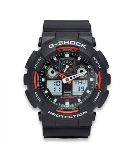 CASIO GA-100-1A4ER G-SHOCK Analoque-digital Red details