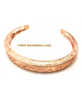Βραχιόλι Ασημένιο Χειροπέδα Rosegold 2
