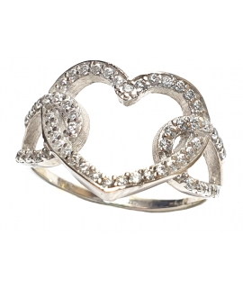 Ring white-gold 'heart'