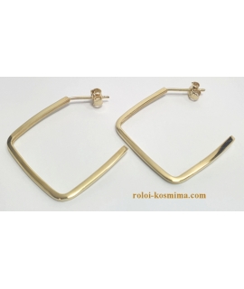 Earrings hoop gold K14 2