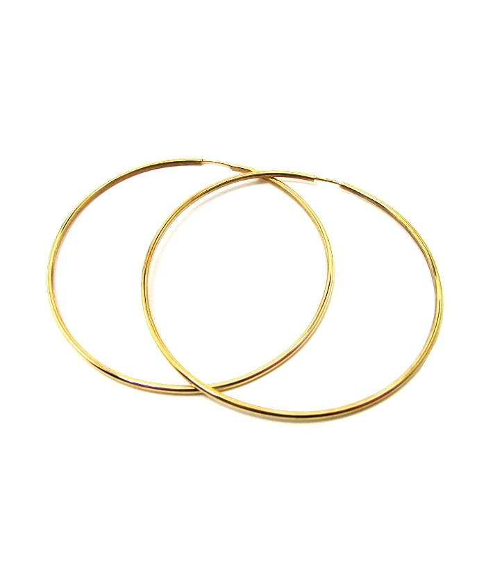 Earrings hoop gold K14 XL 45mm