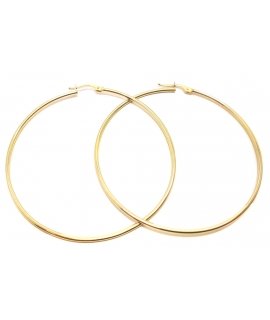 Earrings hoop gold K14 shiny XL 2