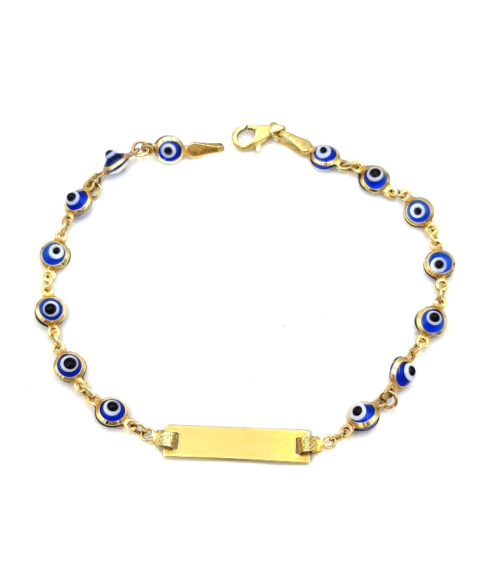 Child name Bracelet Gold 'Eyes'