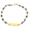 Child name Bracelet Gold 'Eyes'