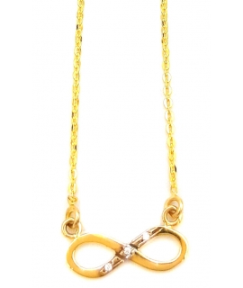 Κολιέ Χρυσό K14 "Άπειρο" 2