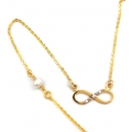 Necklace gold K14 'infinity'