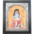 Εικόνα Ασημένια 925° Άγιος Νεκτάριος 23x28cm