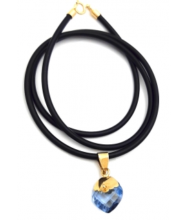 Necklace gold rubber 'Heart'