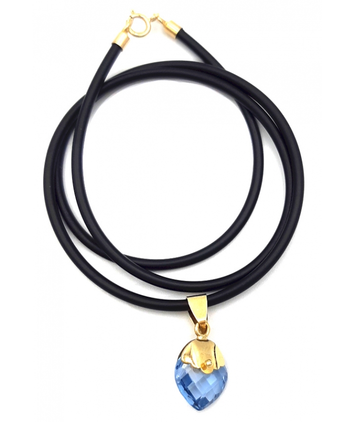 Necklace gold rubber 'Heart'