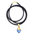 Necklace gold rubber 'Heart'
