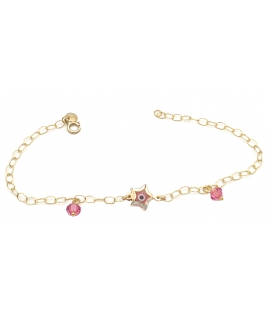 Bracelet Gold Κ14 star