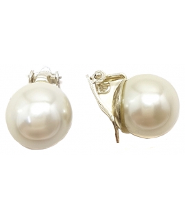 Earrings Silver Clips "Pearl 12mm"