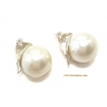 Earrings Silver Clips "Pearl 12mm"