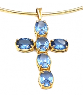 Cross Gold K14 'Amethyst' 2