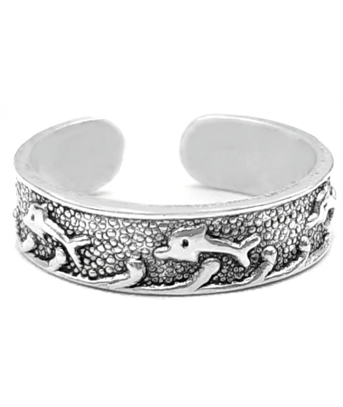 Ring Silver 925° for foot dolphins