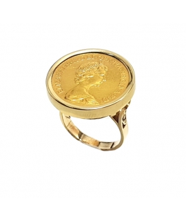 Sovereign Ring gold K14 2