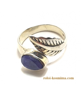 Ring Silver 925° "leaf and heart" 2