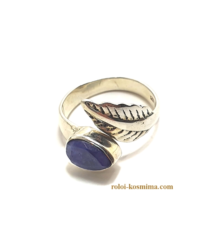 Ring Silver 925° "leaf and heart"