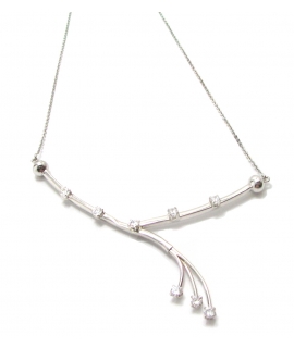 Necklace whitegold Κ14 'branch' 2