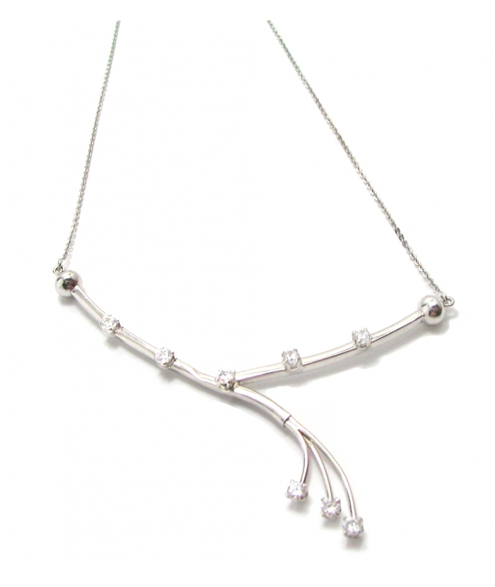 Necklace whitegold Κ14 'branch'