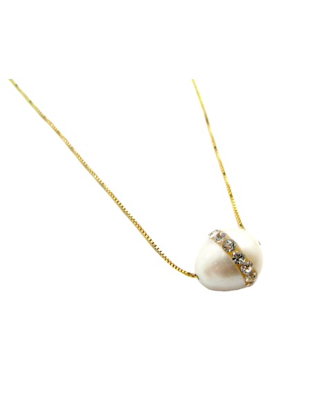 Necklace Gold K14 "Pearl"
