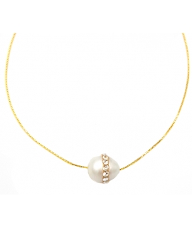 Necklace Gold K14 "Pearl"