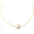 Necklace Gold K14 "Pearl"