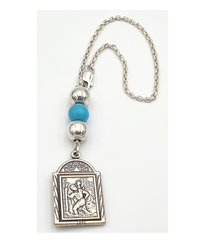 Car Amulet Silver 925° "Saint Christopher"