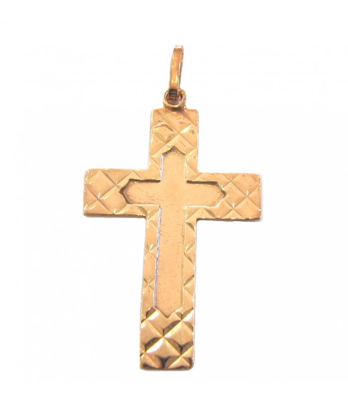 Antique Gold Cross Κ14 